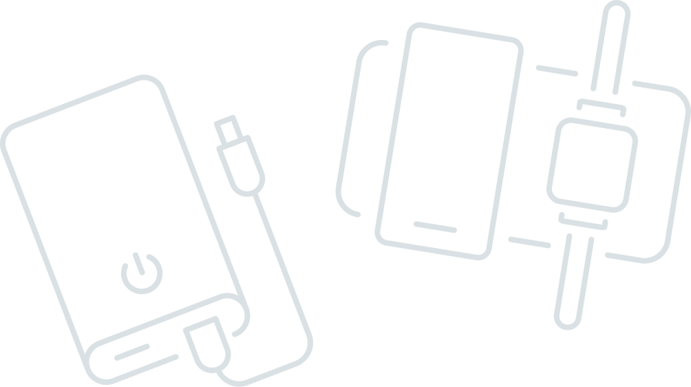 icon of a charging dock for phones and watches