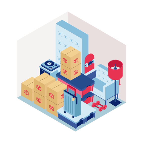 cubesmart icon depicting a medium-sized storage space