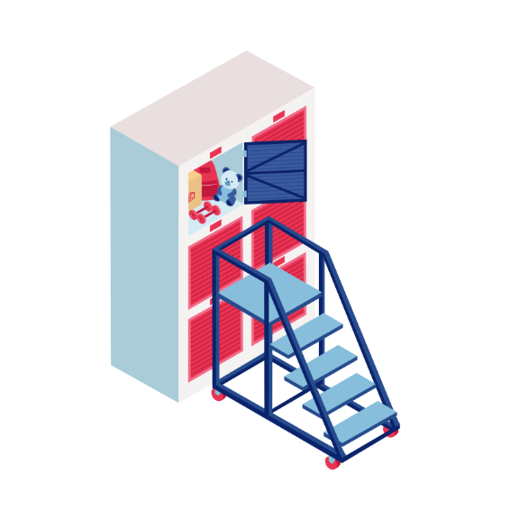 cubesmart icon depicting elevated storage