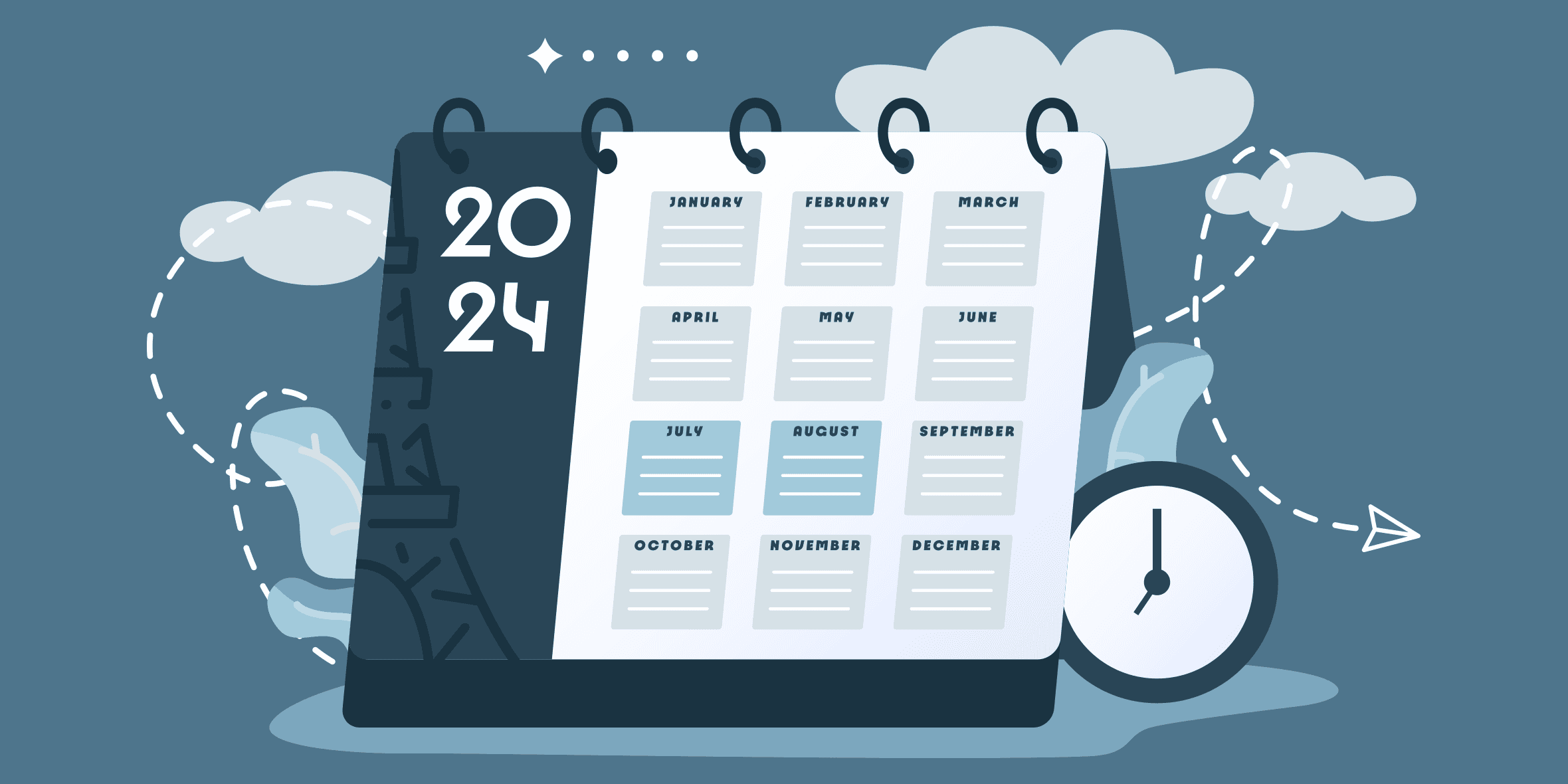 calendar flipped open 
